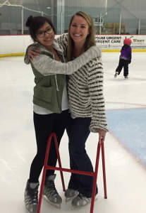 Buddies at ice rink