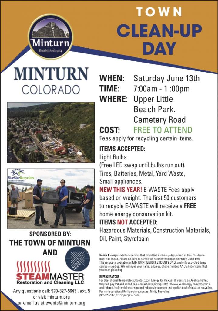 Minturn Cleanup Day and Electronics Recycling